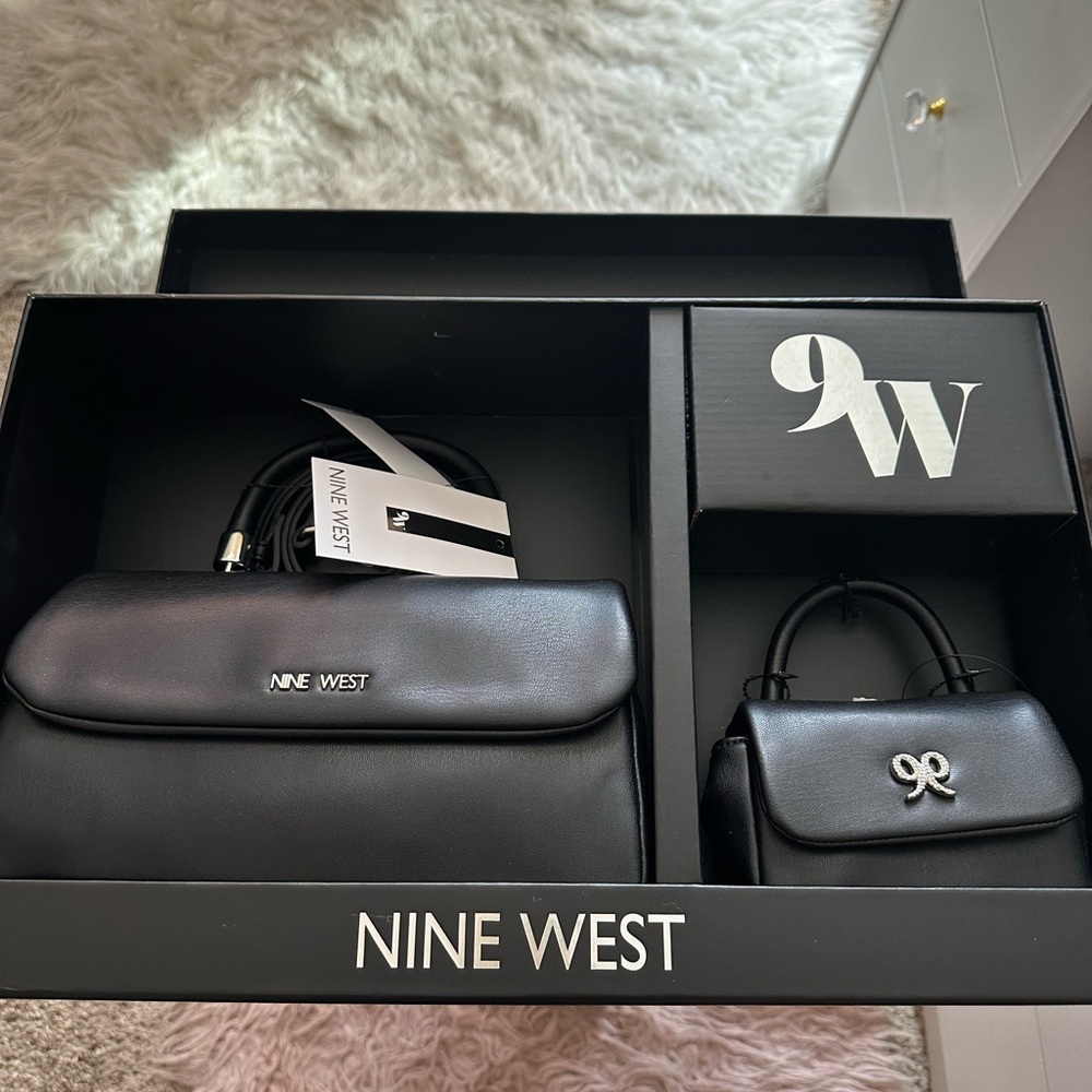Nine West Black Handbag Set